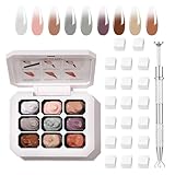 Verlaufsmal-Gel, mehrfarbiges Ombre-Nagellack-Gel mit 20 Nagelschwämmchen...