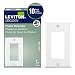 Leviton 80401-WMP 1-Gang Decora/GFCI Device Wallplate, Standard Size, Thermoset, Device Mount, 10-Pack, White