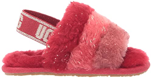 Ugg Girls T Fluff Yeah Metallic Sparkle Slipper, Red Multi, 11 Little Kid #TOP5