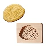 LUMOOM Moldes de galletas de madera con motivos de animales en 3D, formas de galletas talladas a mano como sello de prensa de galletas, molde creativo de madera y moldes únicos para niños (erizos)