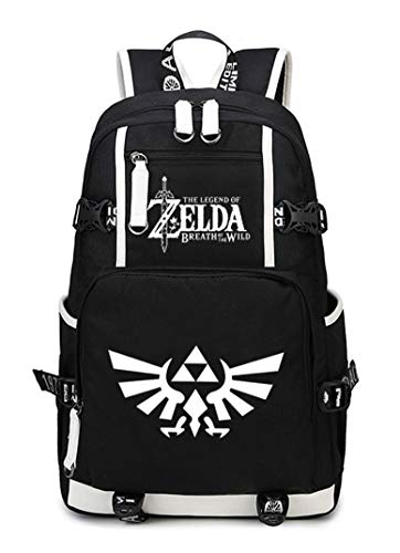 WANHONGYUE Spiel Backpack Student Schultasche Laptop Rucksäcke Freizeittasche Daypack Schwarz-1