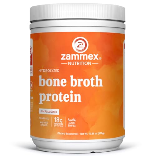 Will Protein Powder Go Bad in a Hot Car? Zammex Bone Broth Review 3 Zammex 100% Grass-Fed Beef Bone Broth Protein Powder, 20G Protein, Hydrolyzed Collagen Peptides Type 1&3, Supports Healthy Skin, Nails, Hair, Joints, Non-GMO, Gluten Free, Paleo & Keto Friendly