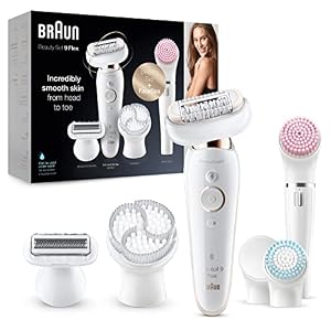 Braun Silk-épil 9 Flex SkinSpa Epilatore Elettrico Donna Con Testina Flessibile A 360° Per Una Epilazione Semplice, Wet & Dry, Pelle Liscia A Lungo, Idea Regalo, 9-481 3D Bianco/Oro Bianco/Oro SE9481 3D