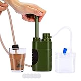 ►【Ampliamente utilizado】Perfecto para supervivencia salvaje, senderismo, camping, montañismo, caza, senderismo, mochilero, navegación y exploración en la naturaleza, rescate, escasez de agua potable, soldados individuales, camping salvaje y aquellos que están bien preparados. Para lograr la purificación al aire libre y de emergencia, produce agua potable de alta calidad.