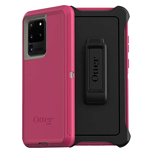 OtterBox Defender Series SCREENLESS Edition Case for Galaxy S20 Ultra/Galaxy S20 Ultra 5G (ONLY - Not Compatible with Any Other Galaxy S20 Models) - Love Bug (Raspberry Pink) (Dove/Raspberry)