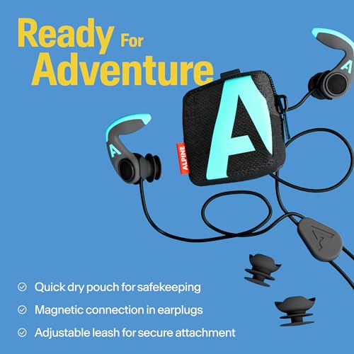 Alpine WaterSafe Pro – Surfing and Swimming Ear Plugs For Adults - Waterproof - Comfortable - Secure Fit - For Water Sports - Reusable - Sizes M + L - 1 Pair