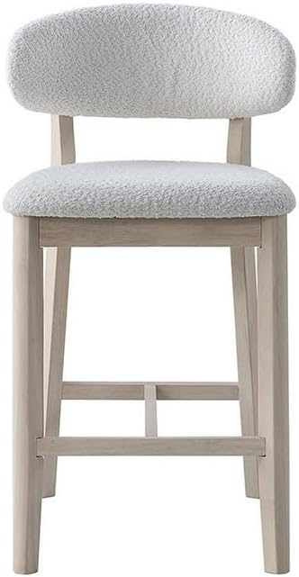 26" Counter Stools Set of 2, Mid Century Modern Counter Stool, White Wash Color