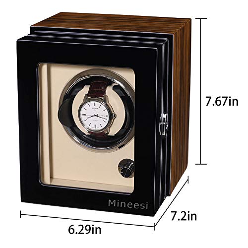 image for Watch Winder,Mineesi Single Watch Winder for Rolex with Japanese Mabuc