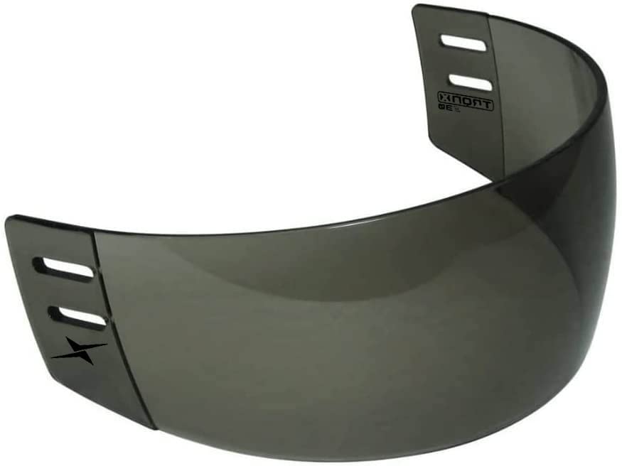 TronXS30 Straight-Cut Hockey Helmet Smoke Tinted Visor (Anti-Scratch/Anti-Fog) CE Certified