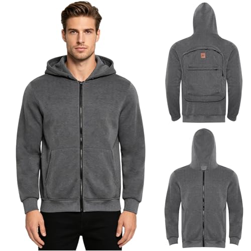 Veste training homme contre le froid sweat rando avec balaclava
