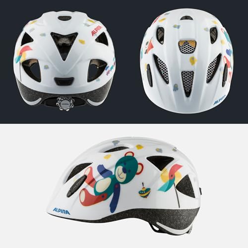 ALPINA XIMO Kinderfahrradhelm, White Bear Gloss, 47-51 cm – Ansicht 4