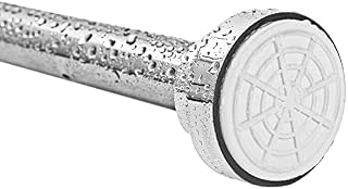 PetHot Tension Rod Telescopic Curtain Rail Extendable 83-130 cm Stainless Steel Shower Pole with no Drilling Net Curtain Rod Adjustable Hanging Rail for Bathroom Wardrobe Window