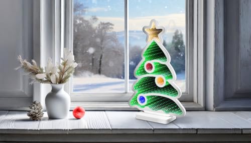 Sapin de Noël LED Infinity Mirror idée cadeau décoration tendance a