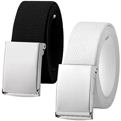 Image of Falari Canvas Web Belt Fully Adjustable Cut to Fit Golf Belt Flip Top Buckle