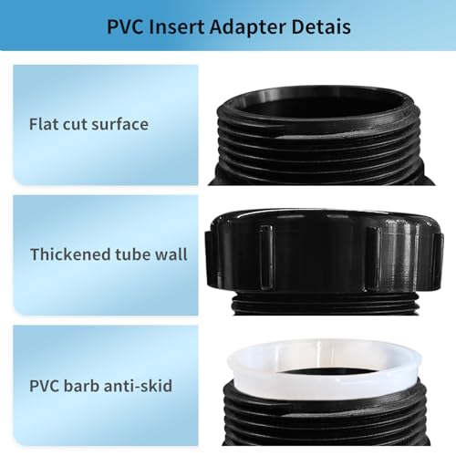 Image of LESSO ABS Trap Adapter, 1-1 /2 x 1-1 /4 Inch ABS Female Pipe Fitting, SCH40 White