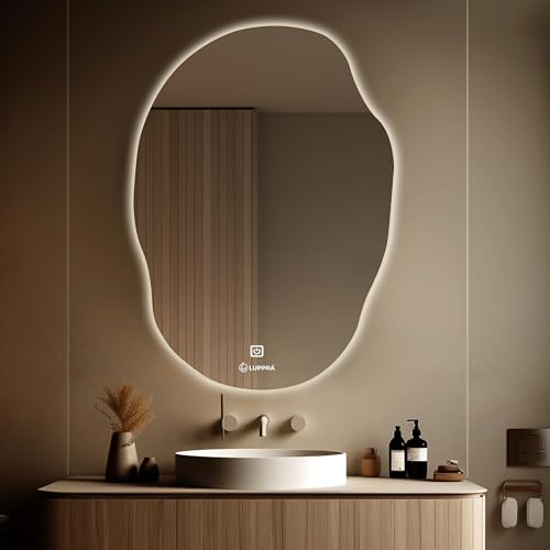 Image of Wall Mounting Mirror with Light |Bathroom,Venity and Smart Mirror Size 18X24 inch| LED Mirror 3 Tone (Cool, Natural, Warm).