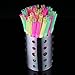 Jumbo Flexible Smoothie Plastic Straws, 100 Pcs Assorted Colors Large Bendable Disposable Milkshake Straws, Wide Bendy Boba Drinking Straws (0.47
