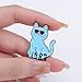 6pcs Funny Kawaii Cat Enamel Pins for Backpacks -Cute Cartoon Animal Brooches Cat Pins for Jackets, Hats, Bags - Unique Decorative Lapel Pins Gift for Women, Teens