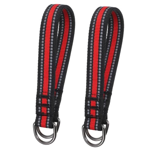 KONTONTY 2 Piezas Correa para Silla Hamaca Interior Equipo Azul Deber Correa para Hamaca Gimnasia Balancearse SOGA Agarre Cuerdas De Columpio Largo con Pesado Poliéster Rojo