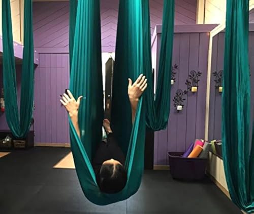 Image of F.Life Aerial Silk Yoga Hammock & Swing for yoga Inversion,Strength training,starter hardware kit