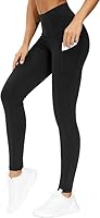 SHAPERX Women's High Waisted Yoga Jegging with 2Pockets,Tummy Control Non See Through Workout Athletic Running Yoga Stretch Pants Running Pack of 1 Plus Size (XL) Black