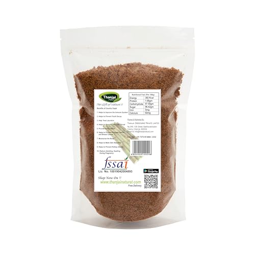 Image of Thanjai Natural 2kg Sugarcane Jaggery Powder /Country Brown Sugar /Naatu Sakkarai / - Organically Processed 100% Natural