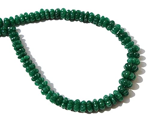 Quartz vert teinté de qualité supérieure avec perles melon sculptées LKBEADS de 16.5 pouces