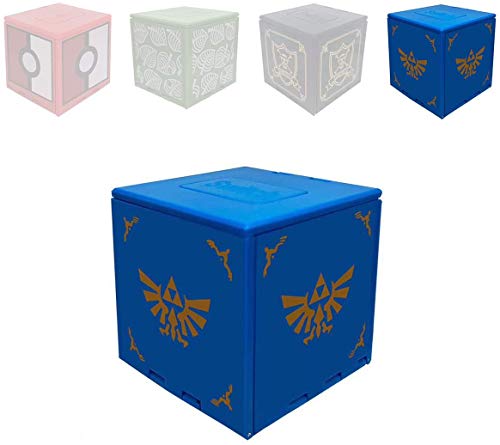 WIKEA Étui pour Carte mémoire Nintendo Switch, Porte-Carte de Jeu vidéo avec 16 emplacements pour Cartes de Jeu (Zelda Bleu)