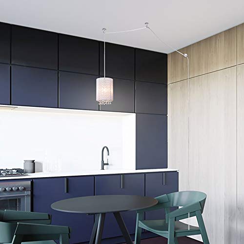 Plug In Pendant Lights Mini Crystal Pendant Lighting White Plug In Chandelier 1 Light Hanging Light Fixture #TOP3