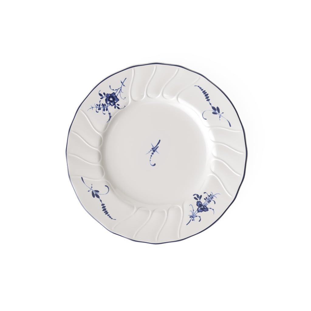 Villeroy & Boch Vieux Luxembourg Piatto per Pane, 16 cm, Porcellana Premium, Bianco/​Blu