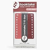 TOOKTAKE 7-10 DAY Pill, Vitamin, Medication, Cough Syrup, Antibiotic, Reminder Labels - Easy Pill Tracker & Reminder System - Pill Organizer - KIDS - Pet Meds - AM/PM-Great for Travel-Pack of 4 labels