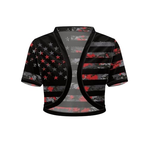 Image of Women's Shrug Short Sleeve Bolero Open Front Knit Party Tulle Cardigan Cropped Cardigan Shoulder Cover Up