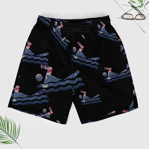 Australian Flag Swimming Australia Beach Shorts for Men Swim Trunks Quick Dry Swim Shorts with Compression Liner Pocket3