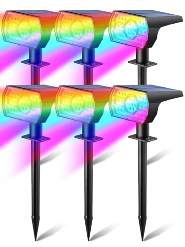 Solar Multicolor Lights Outdoor, 7 Lighting Modes Solar...