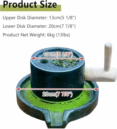 Natural Granite Stone Mill - Handmade Grain Grinder for Wheat, Barley, Rice & Beans - Versatile Dry & Wet Food Grinding Tool - Bluestone Kitchen tial