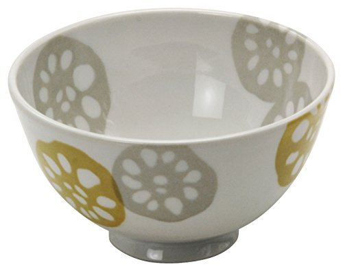 美濃焼 軽量 飯碗 お茶碗 10個セット れんこん 黄 約直径11.5×高さ6.2cm 食器セット 陶器 電子レンジ 食洗機対応 日本製 150587(10)