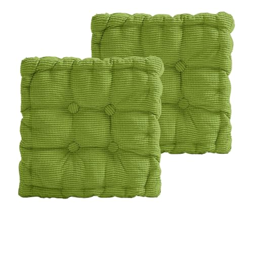 Cojín de suelo para sillas de jardín verde pack de 2 cojines acolchados para terraza y comedor 2