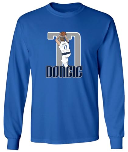 Long Sleeve Luka Doncic 77 Dallas Shirt T-Shirt Mens Long Sleeve