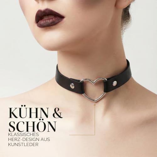 QFGasre Gothic Choker Halskette Für Damen 6-Teiliges Set Aus Schwarzen Spitzenchokern Im 90er-Jahre-Stil Klassisches Gothic-Tattoo-Spitzenchoker-Accessoires-Set Geschenkidee