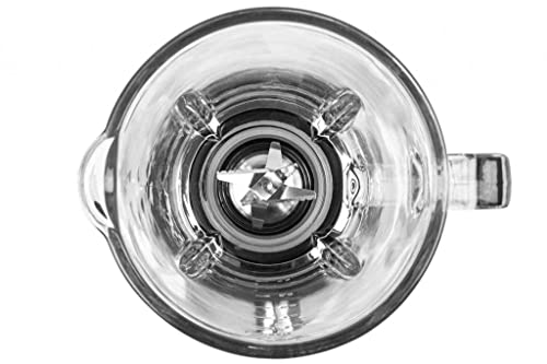 SCHNEIDER Blender 800 Watt, blender with 6-blade special knife, 1.5 L glass container, pulse function and non-slip feet, high-performance mixer 20,000 revolutions per minute, red - Image 6