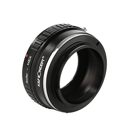 Adaptador de Anillo de Montura K&F Concept Rollei QBM a Sony E para cámaras a6000, a6300, a6500, a5000, a5100, a3500, a3000, Alpha A7 y otros modelos miniatura 4