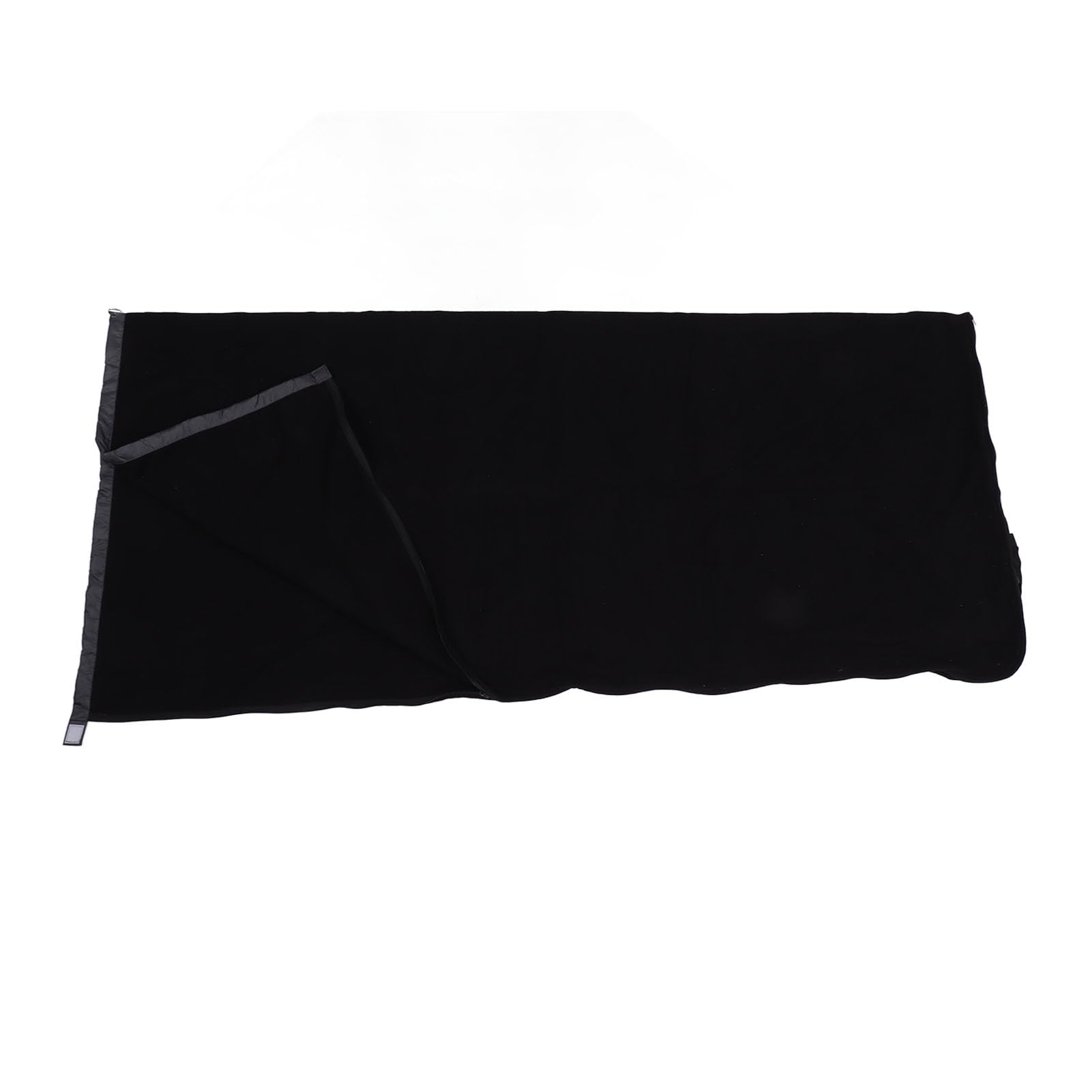 Sleeping Bag Liner Blanket Sleeping Bag Picnic Portable Machine Washable Super Fleece Warm Dirt Proof Sleeping Bag Pad Cover Blanket for Home Camping Travel (Black)