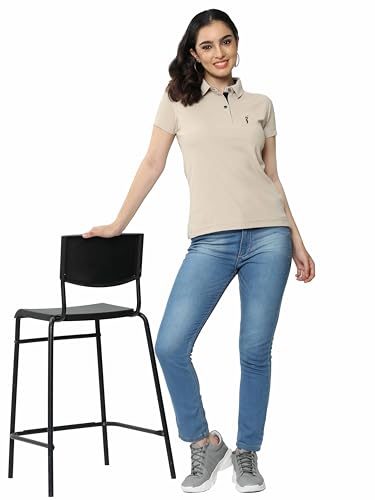 Image of STELLERS Women's Premium Polo T-Shirt, Regular Fit | Odour Resistant | Wrinkle Free | Quick Dry | Stretchable | Lightweight | Breathable | Sustainable | Anti-Static | Feather Touch Feel