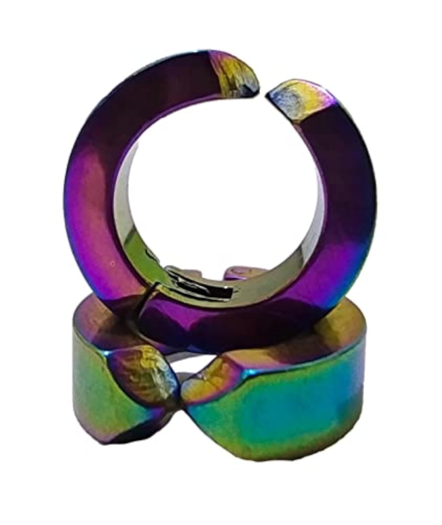 Men's Multicolor Clip-on Earrings, Stylish Non-Piercing Design