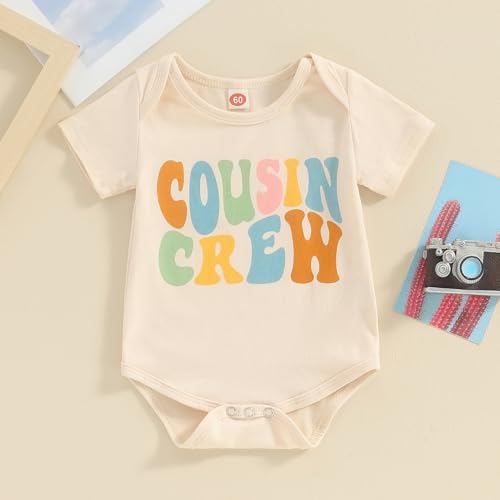 Cousin Crew Shirts for Kids Baby Short Sleeve Romper Bodysuit Toddler T-Shirt Summer Clothes Family Matching Outfits3