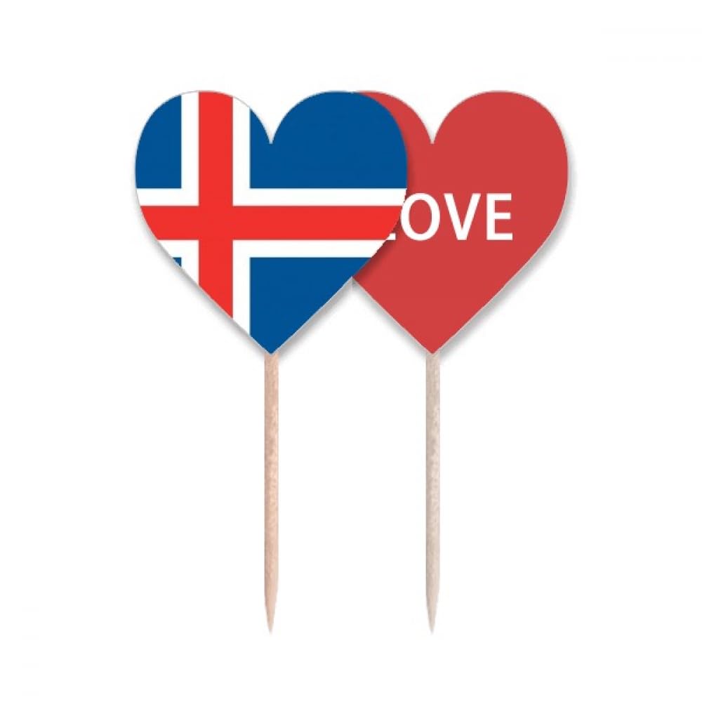 Drapeau de l'Islande cure-dents pour apéritif dînatoire et décoration de cupcake d'anniversaire