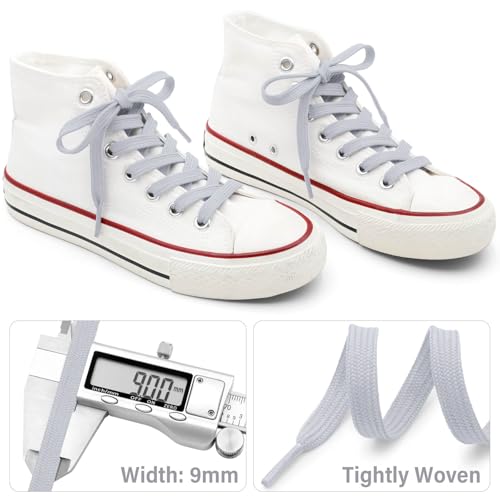 Image of DELELE Solid Flat Shoelaces Hollow Thick Athletic Shoe Laces Strings 2 Pair