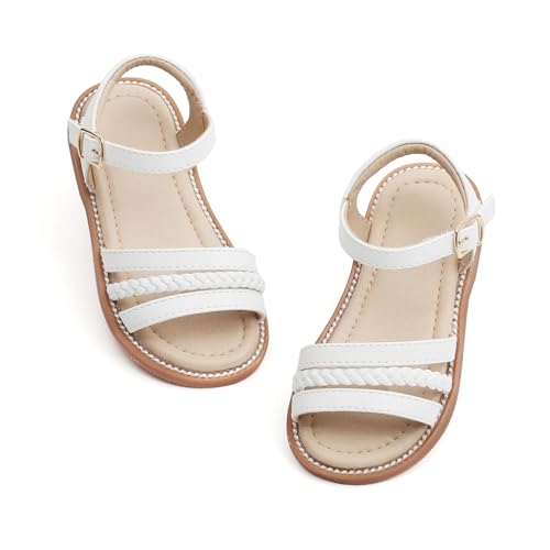 Image of Otter MOMO Girls Open Toe Princess Flat Sandals with Comfort Sole Summer Sandals