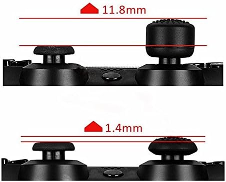 Miniatura 6 de Paquete de 8 unidades de controlador analógico Gamepad elevado antideslizante pulgar Stick Grips Palillo de palanca de mando cubierta para PS5 PS4