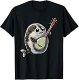 BaruToW Sacabambaspis Fish Meme Bluegrass Banjo Player T-Shirt (Black,3X-Large)